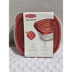 Rubbermaid TakeAlongs  Food Storage Containers Set Of 2 New 2.9 Cups Quick Click